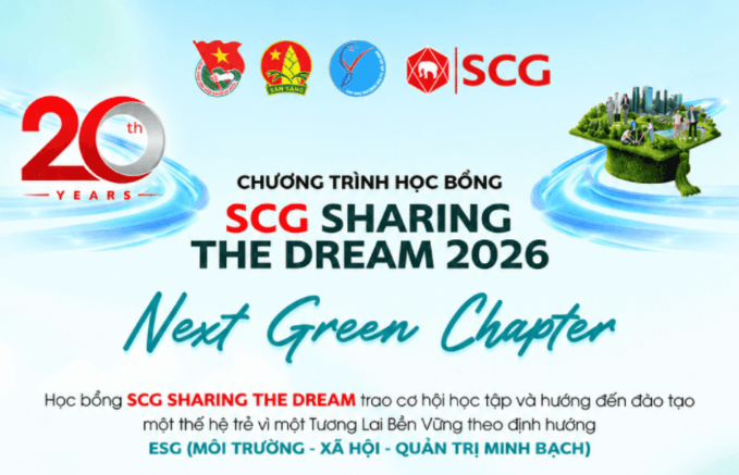 SCG Sharing the dream 2026 trao 170 suất học bổng tặng sinh viên, học sinh